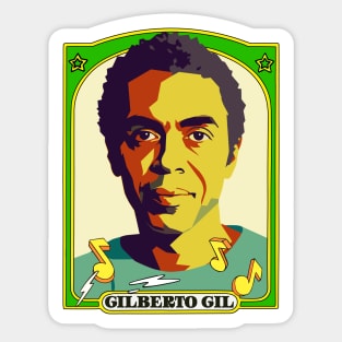 Gilberto Gil = Retro Original Fan Art Design Sticker